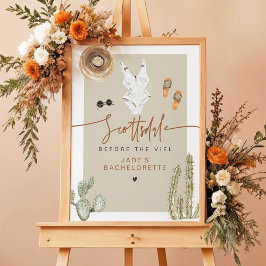 Poster JADE Boho Desert Cactus Scottsdale Antes do Véu