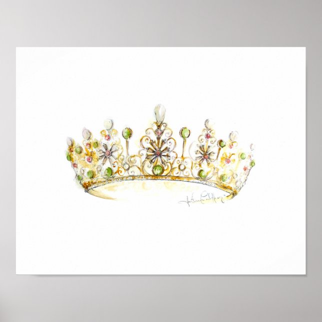 Poster Jade Pearl Crown por Heather French Henry (Frente)