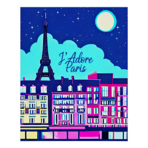Pôster J'adore Paris - Fantasia Paris sob lua cheia
