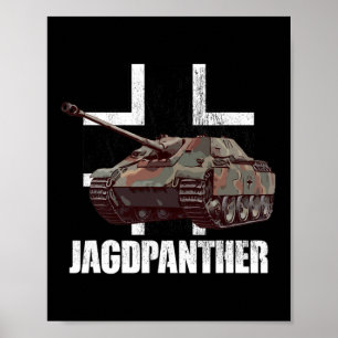 Poster Jagdpanther caçando Pantera Tanque Alemão Destroye