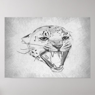 Poster Jaguar - Desenho Gráfico