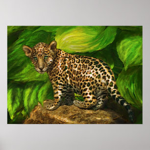 Poster jaguar do bebê