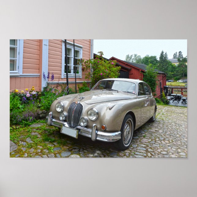 Poster Jaguar Mark 2 em Porvoo, Finlândia (Frente)