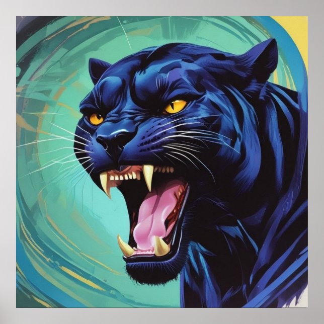Poster Jaguar - Pantera Negra  (Frente)