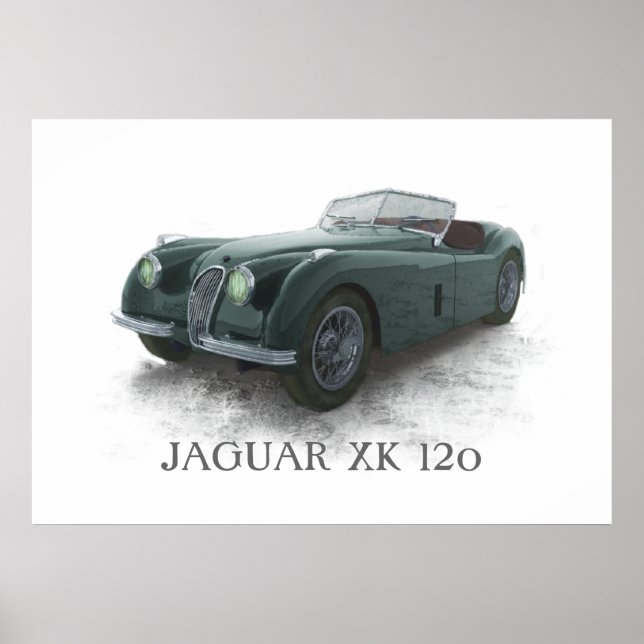 Poster Jaguar Xk120 (Frente)