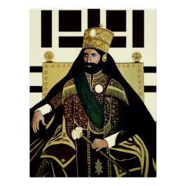 Pôster Jah Rastafari Haile Selassie Rasta Lividade Raízes