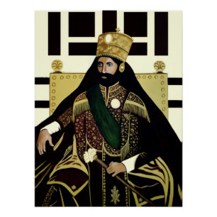 Pôster Jah Rastafari Haile Selassie Rasta Lividade Raízes
