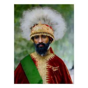 Pôster Jah Rastafari Haile Selassie Rasta Lividade Raízes