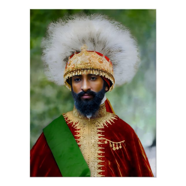 Pôster Jah Rastafari Haile Selassie Rasta Livity Roots (Frente)