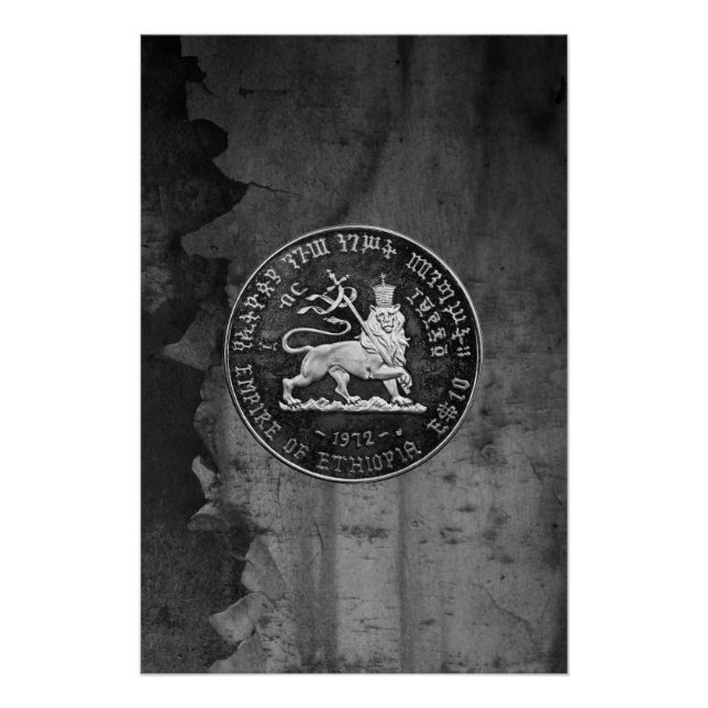 Pôster Jah Rastafari Lion of Judah Reggae Rasta Roots (Frente)