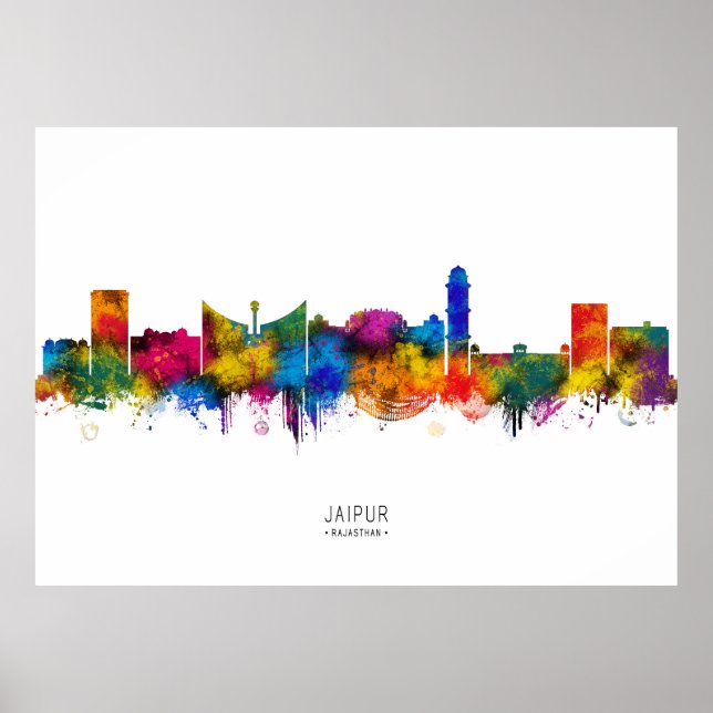 Poster Jaipur Rajasthan Skyline (Frente)
