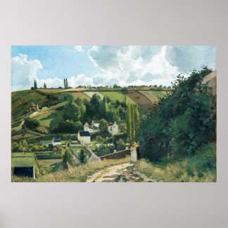 Poster Jalais Hill, Pontoise (1867) by Camille Pissarro