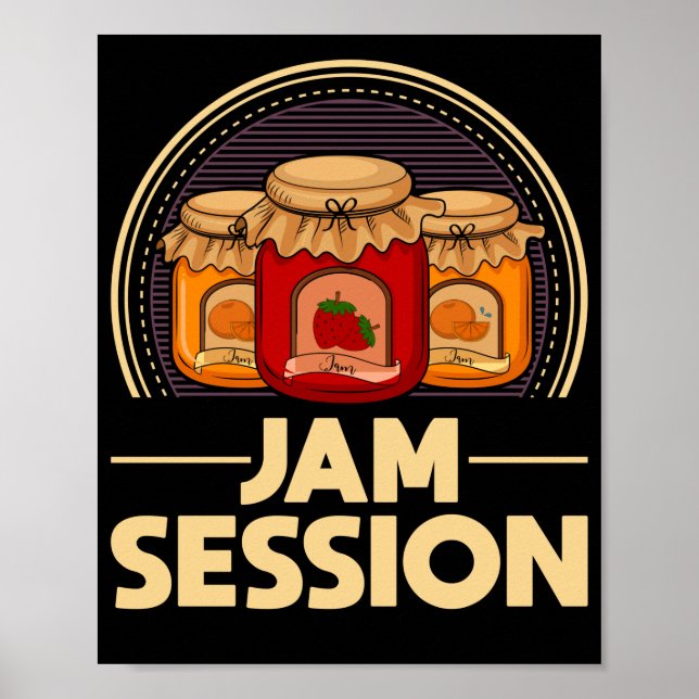 Poster Jam Session Music Pun Jelly Lover (Frente)