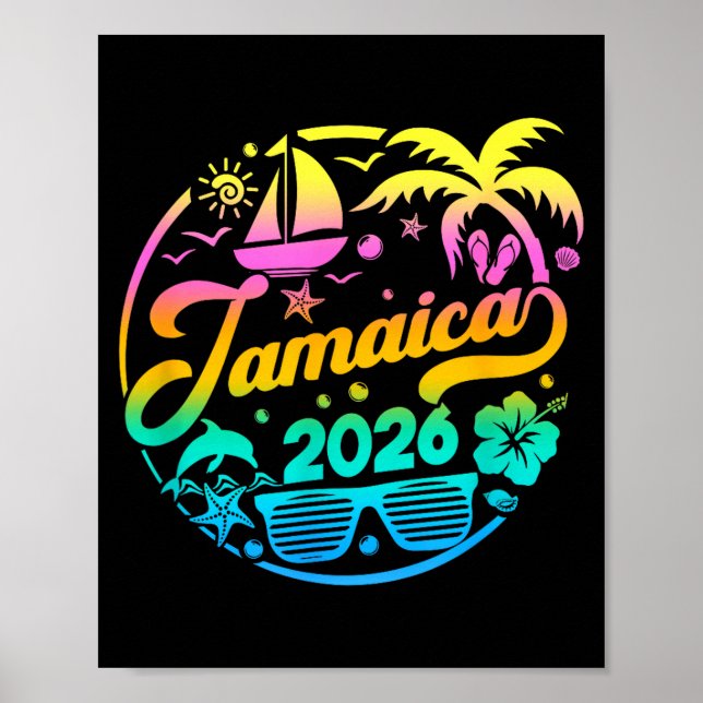 Poster Jamaica 2026 Family Vacation Beach Matching Group  (Frente)