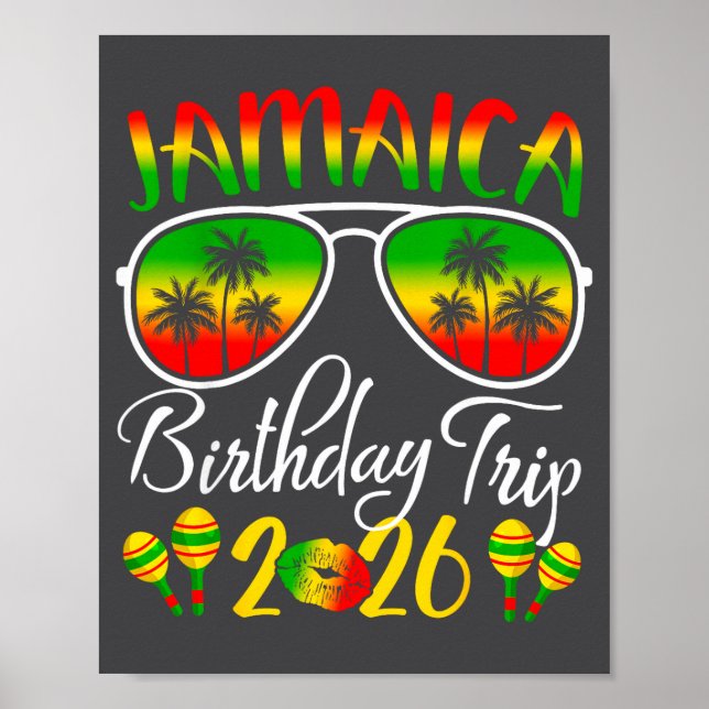 Poster Jamaica Birthday Trip Vacation Summer 2026 Outfit  (Frente)