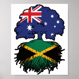 Poster Jamaica Jamaican australiano - Raízes de Árvore da