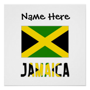 Pôster Jamaica Jamaican Flag Personalizado