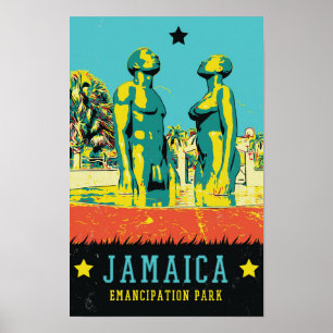 Poster Jamaica, Parque de Emancipação, Cartão-postal Cari