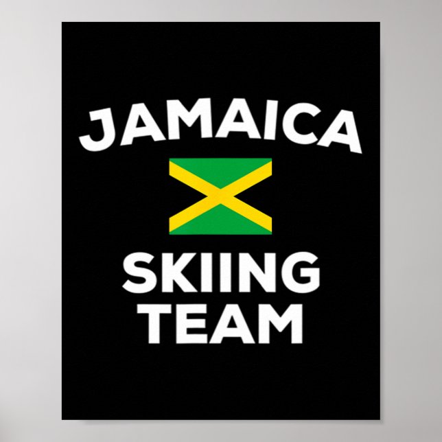 Poster Jamaica Ski Skiing Team Jamaican Flag (Frente)