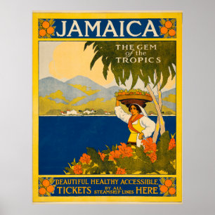 Poster Jamaica, the gem of the tropics