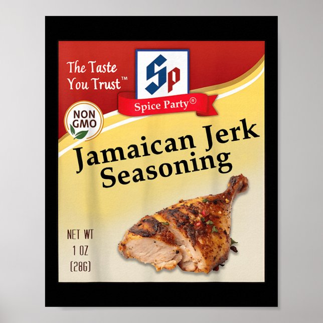 Poster Jamaican Jerk Seasoning Condiment Holiday Spice Co (Frente)