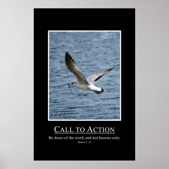 Poster James 1:22 Seja o Doers do Word (Frente)