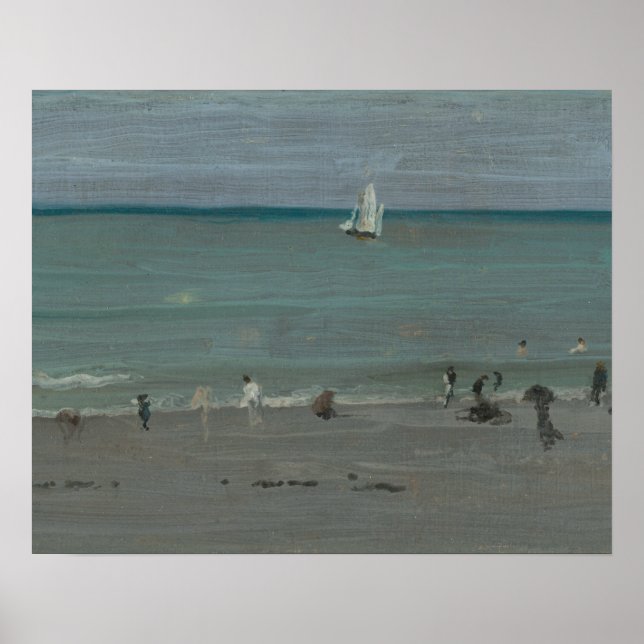 Poster James Abbott McNeill Whistler-Coast Scene, Bathers (Frente)