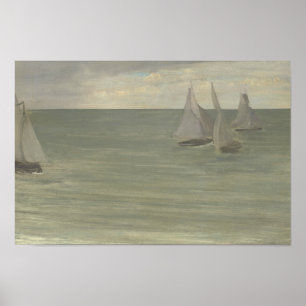 Poster James Abbott McNeill Whistler - Trouville - Cinza