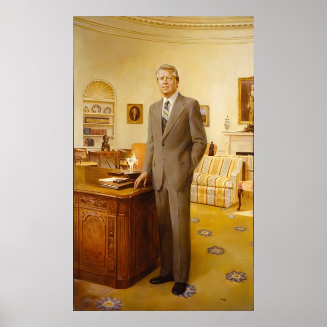 Poster James Carter White House Retrato Presidencial (Frente)