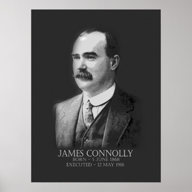 Poster James Connolly Páscoa 1916 Republicano Irlandês (Frente)