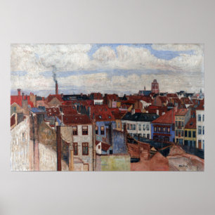 Poster James Ensor dos Telhados de Ostende