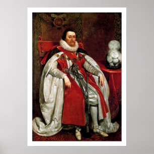 Pôster James I por Daniel Mytens