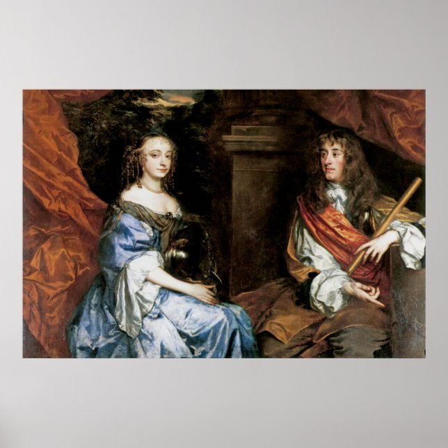 Poster James II e Anne Hyde por Sir Peter Lely (Frente)