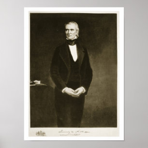 Pôster James K. Polk (1795-1849), 11 do Presidente da UE