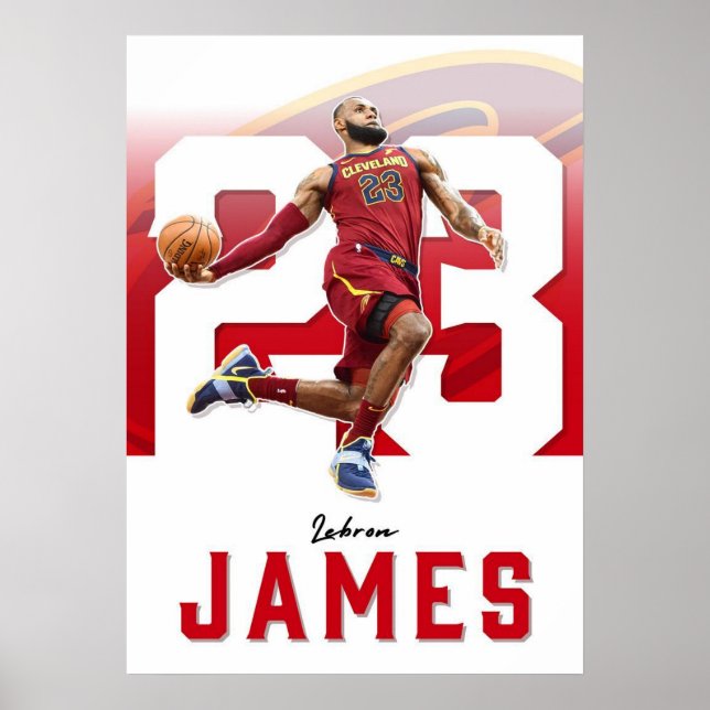 Poster james lebron, nba, basquete, james king, slam du (Frente)