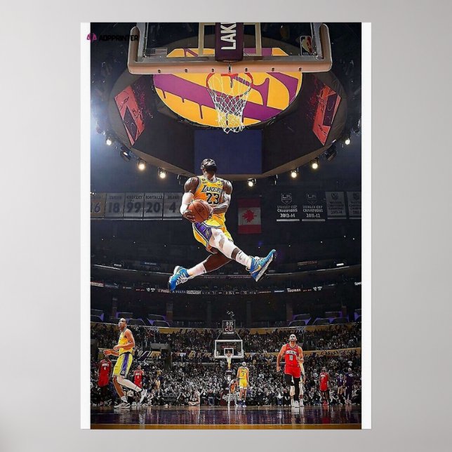 Poster james lebron, nba, basquete, james king, slam du (Frente)