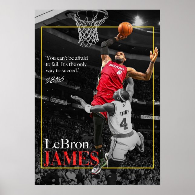 Poster james lebron, nba, basquete, james king, slam du (Frente)