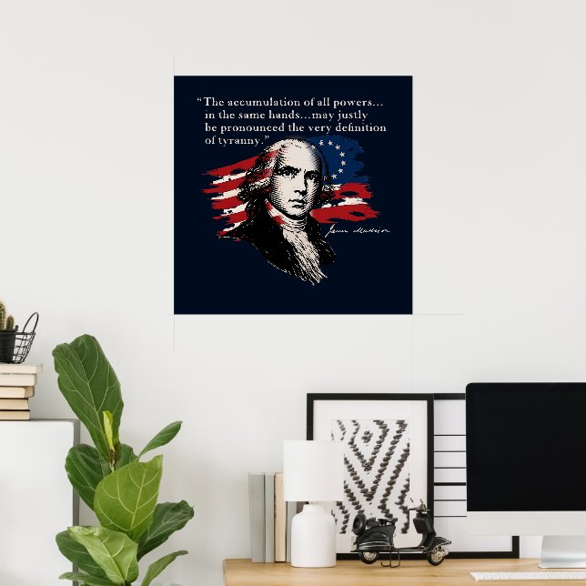 Poster James Madison (Escritório em casa)