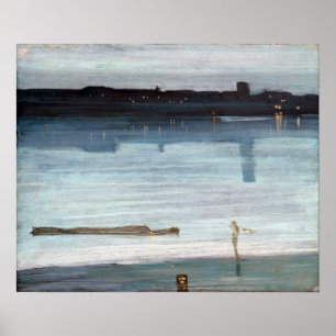 Poster James McNeil Whisler Nocturne em Azul e Prata