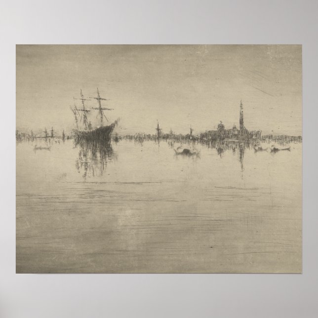 Pôster James McNeill Whistler - Noturne (Frente)
