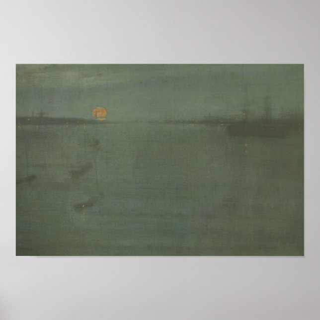 Poster James McNeill Whistler - Noturne - Azul e Dourado (Frente)