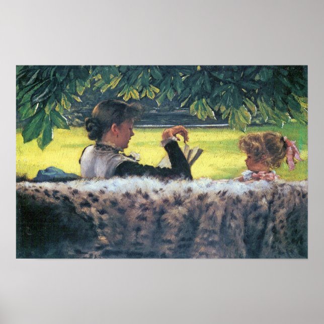 Pôster James Tissot - Uma história lida (Frente)