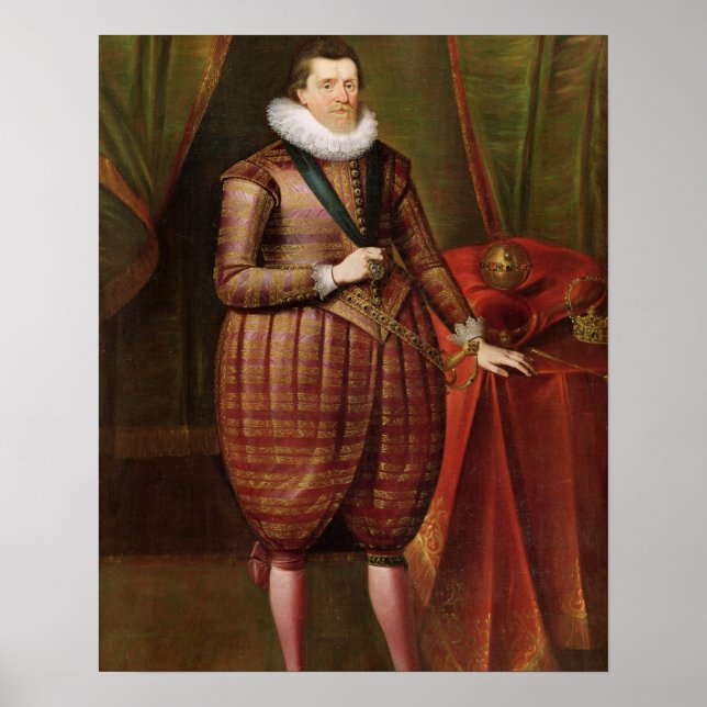 Pôster James VI da Escócia e I da Inglaterra (1566-1625), (Frente)