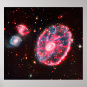 Poster James Webb CartWheel Galaxy (NIRCam e MIRI)