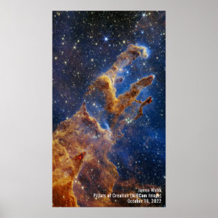 Poster James Webb Pilares da Nebula NIRCam de Criação