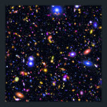 Poster James Webb Space Telescope Simulation - Pop Art<br><div class="desc">An enhanced pop art simulation of James Webb Space Telescope's field of view shows billions of galaxies with unprecedented clarity.</div>
