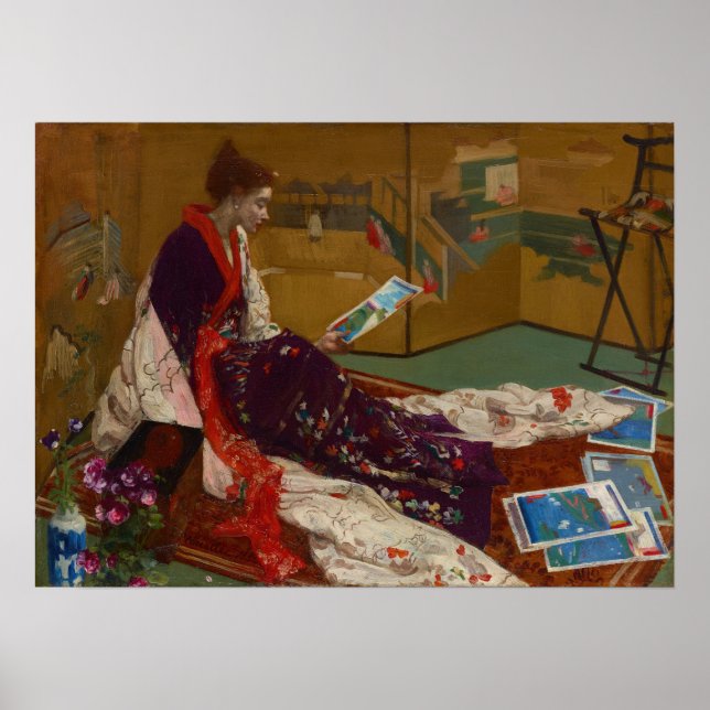 Poster James Whistler - Caprice in Purple e Dourado (Frente)