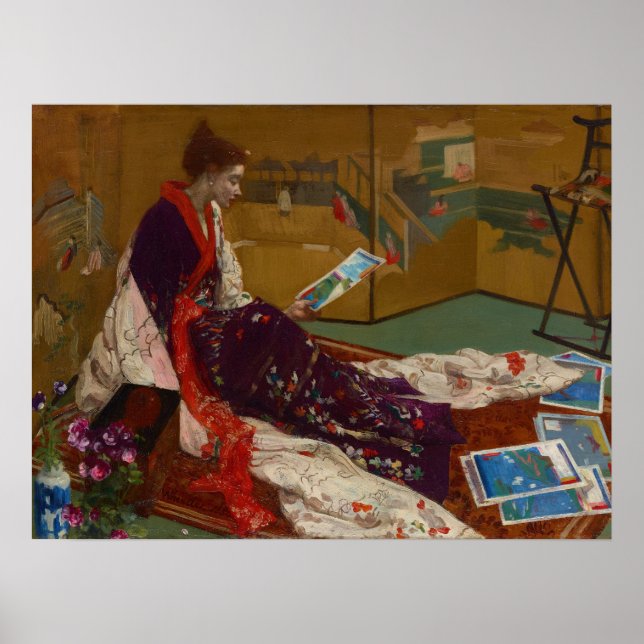 Poster James Whistler - Capricho em Roxo e Dourado (Frente)