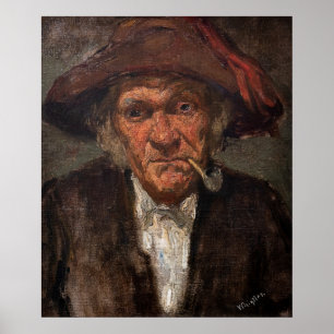 Poster James Whistler - Homem Fumando um Pipe