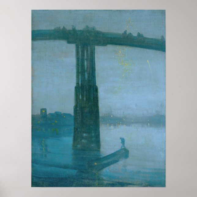 Poster James Whistler - Nocturne, Antiga Ponte Battersea (Frente)
